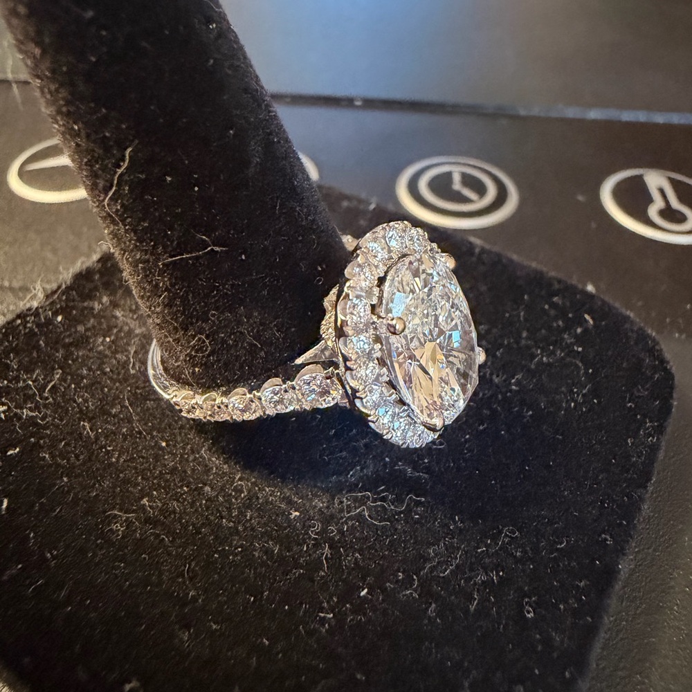 14k White Gold 4.80 CTW Lab Grown Diamond Ring - Picture 3 of 9